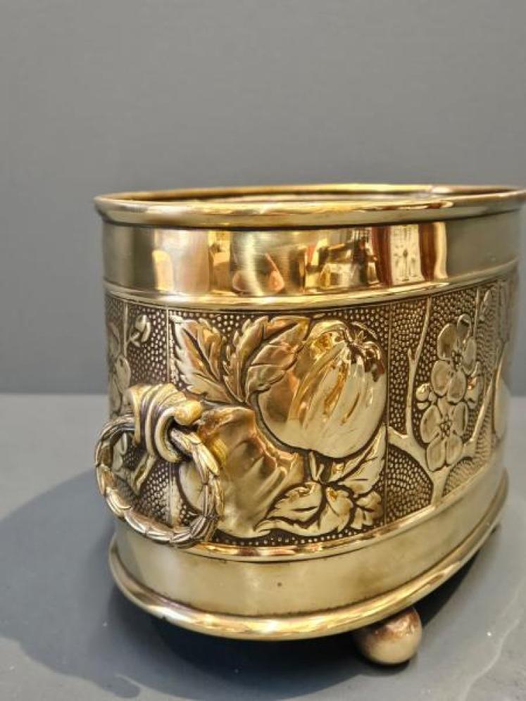 Arts and Crafts Brass Planter - Image 3