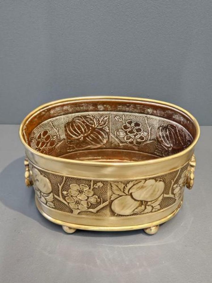 Arts and Crafts Brass Planter - Image 4