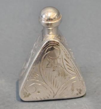 Small Silver Cologne Bottle