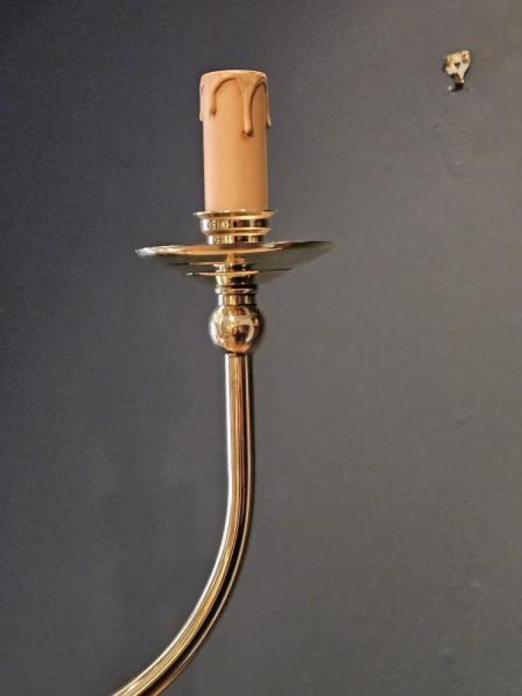 Edwardian Five Arm Brass Chandelier - Image 7