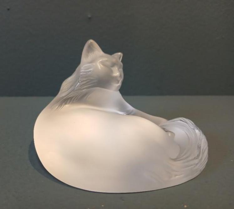 Lalique Opalescent 'Happy Cat'  - Image 7