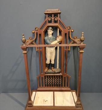 Unusual Edwardian 'Football' Cast Iron Stick Stand