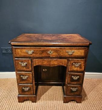 George II Walnut Kneehole Desk