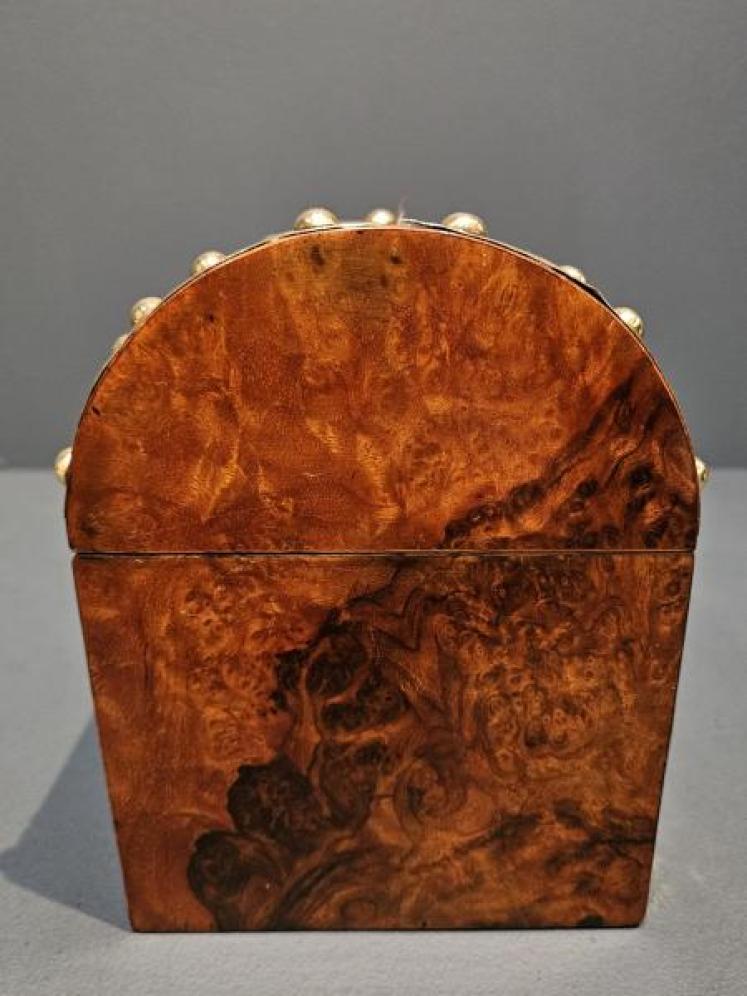 Victorian Brass Trimmed Walnut Stationery Box - Image 5