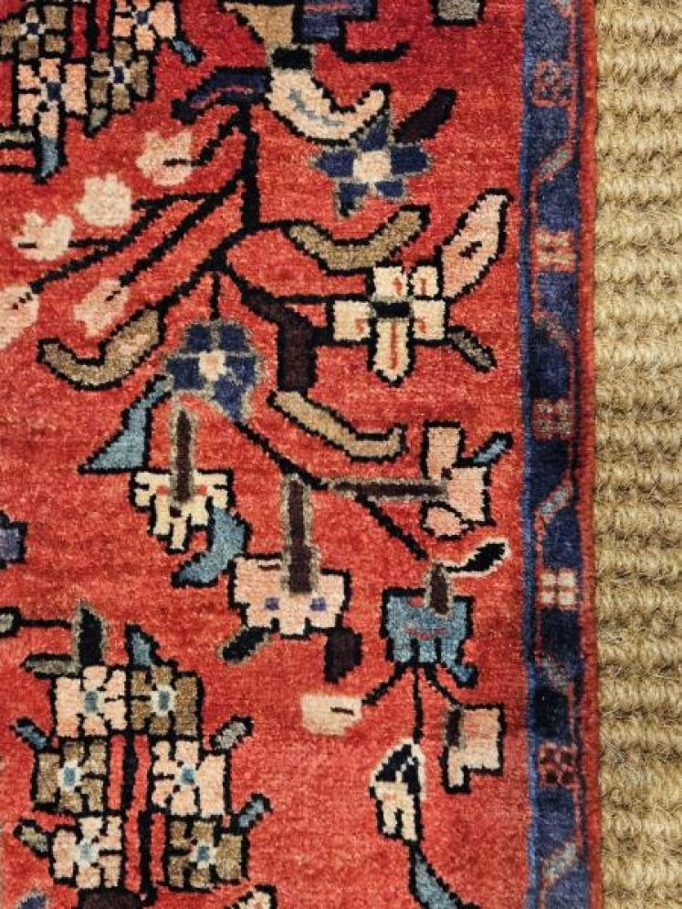 Superb 9' Persian Pure Wool Runner Rug - Image 3