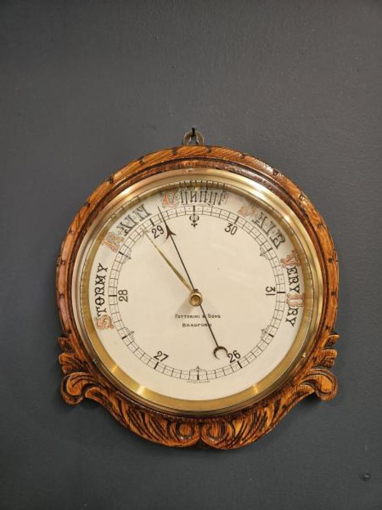 Victorian Oak Fattorini Of Bradford Barometer  - Image 1