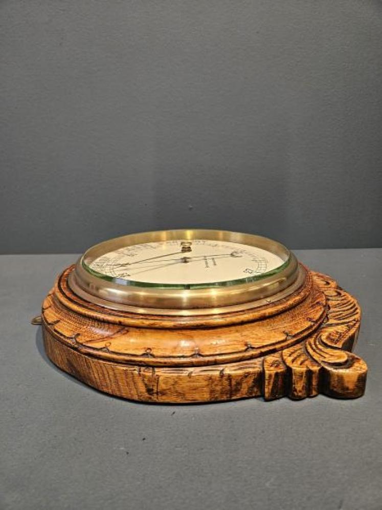 Victorian Oak Fattorini Of Bradford Barometer  - Image 6