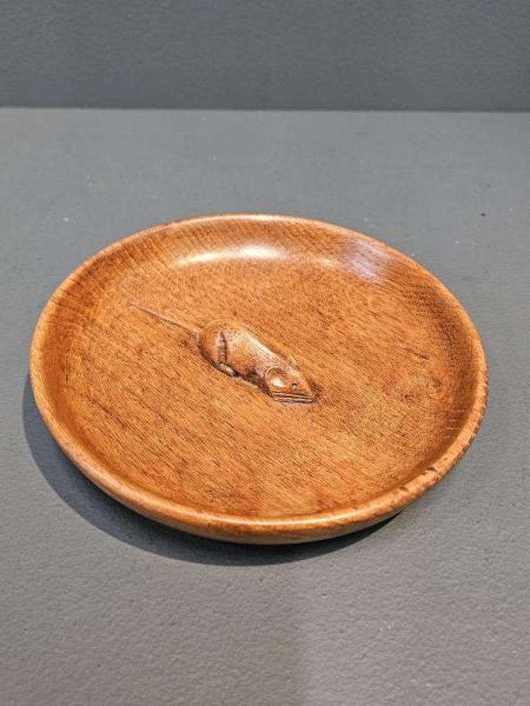 Superb 1950's Thompsons of Kilburn  Mouseman 6" Shallow Bowl - Image 2