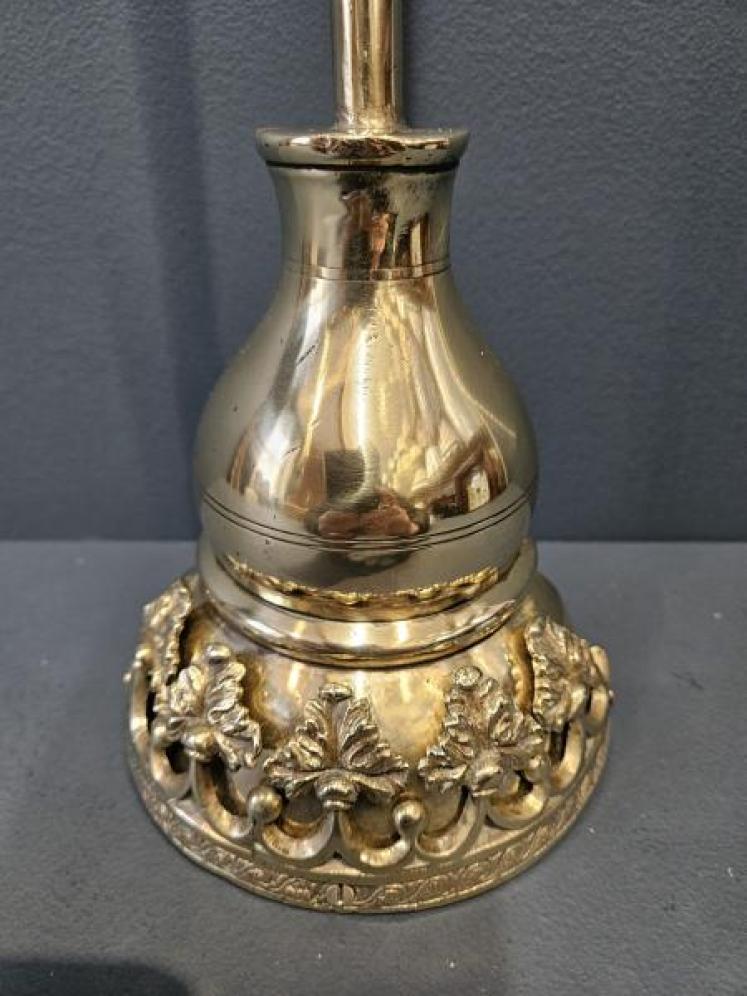 Superb Early Victorian Acanthus Leaf Boarder Brass Door Stop - Image 2