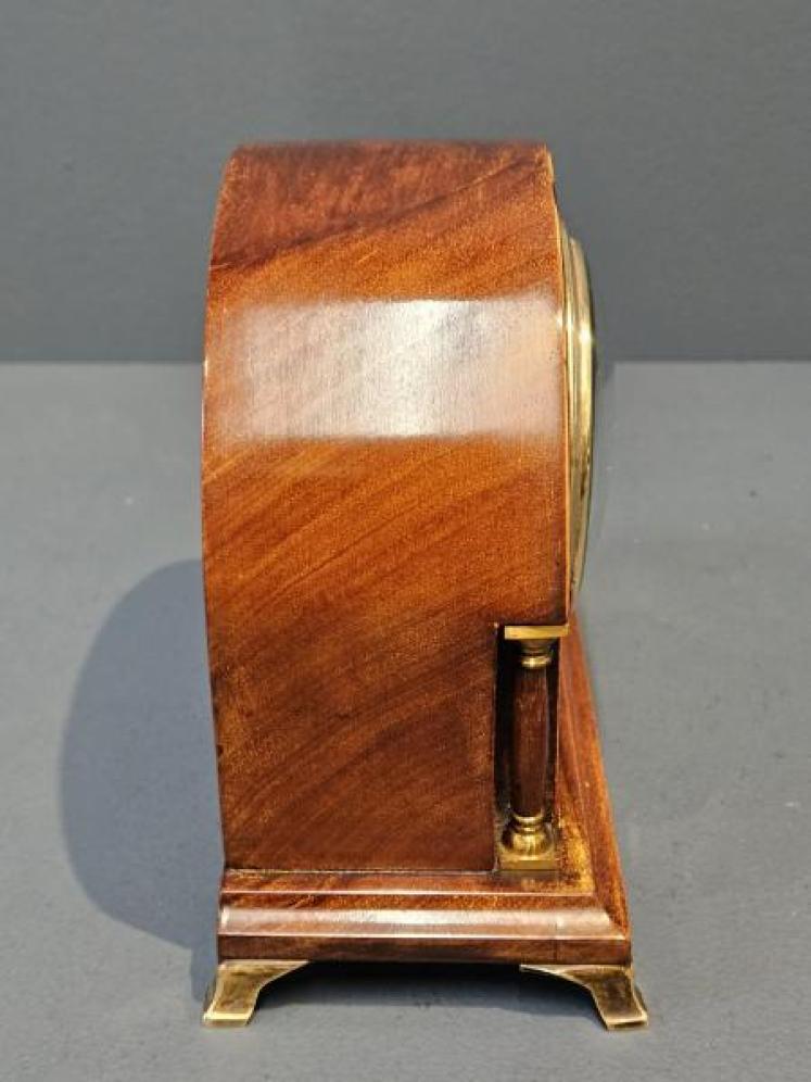 Fine Quality Edwardian Inlaid Arched Top Mantel Clock - Image 5