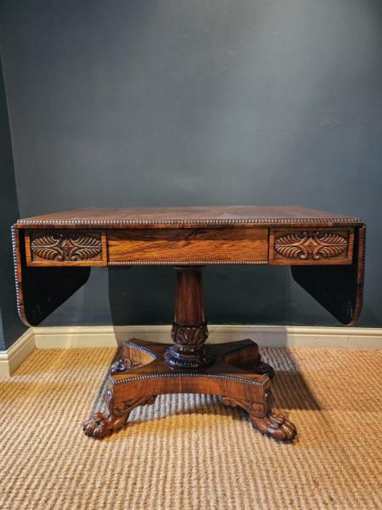 Outstanding Regency Rosewood Sofa Table - Image 1