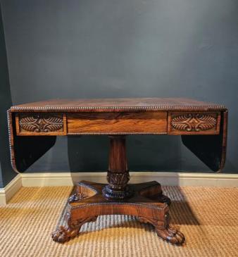 Outstanding Regency Rosewood Sofa Table