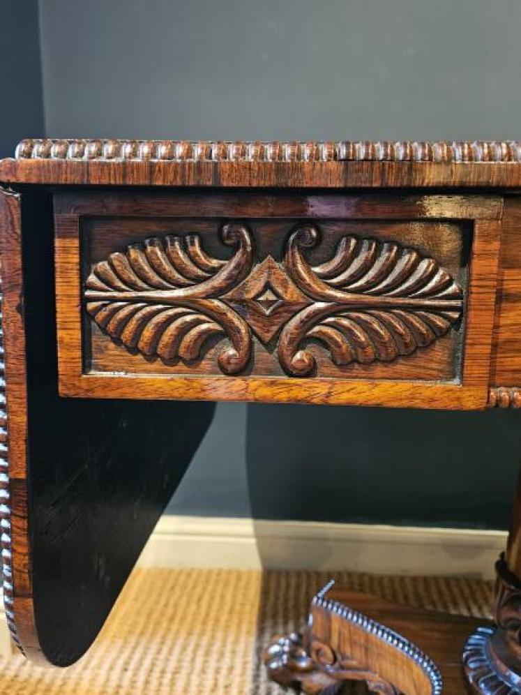 Outstanding Regency Rosewood Sofa Table - Image 4