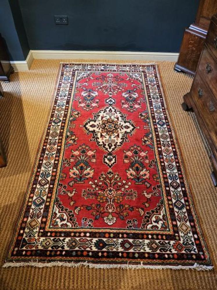 Deep Red Persian Rug - Image 1