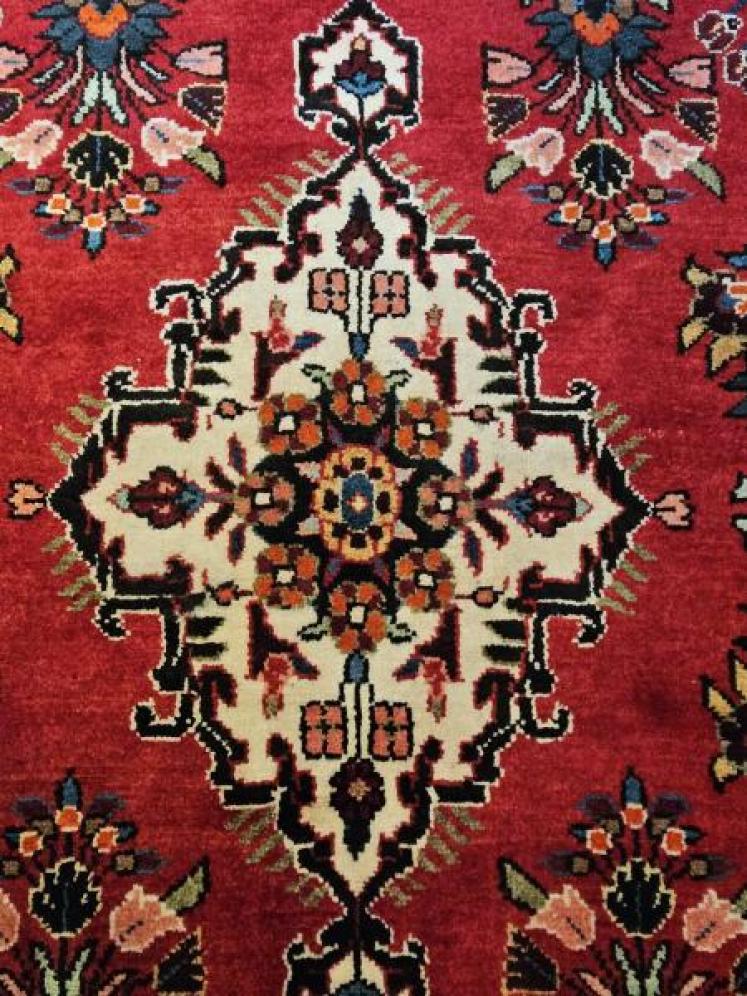 Deep Red Persian Rug - Image 4