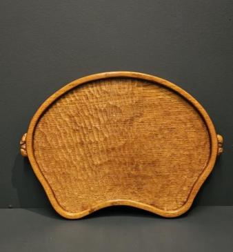 Superb 1950's Mouseman Kidney Shaped Tray