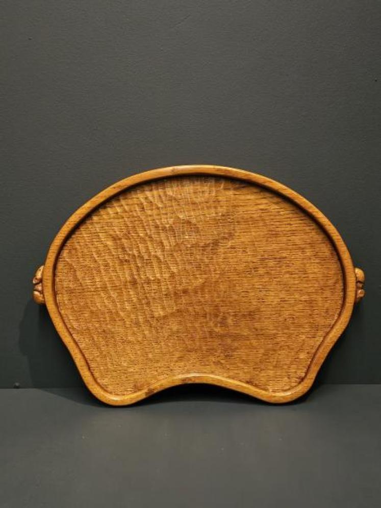 Superb 1950's Mouseman Kidney Shaped Tray - Image 1