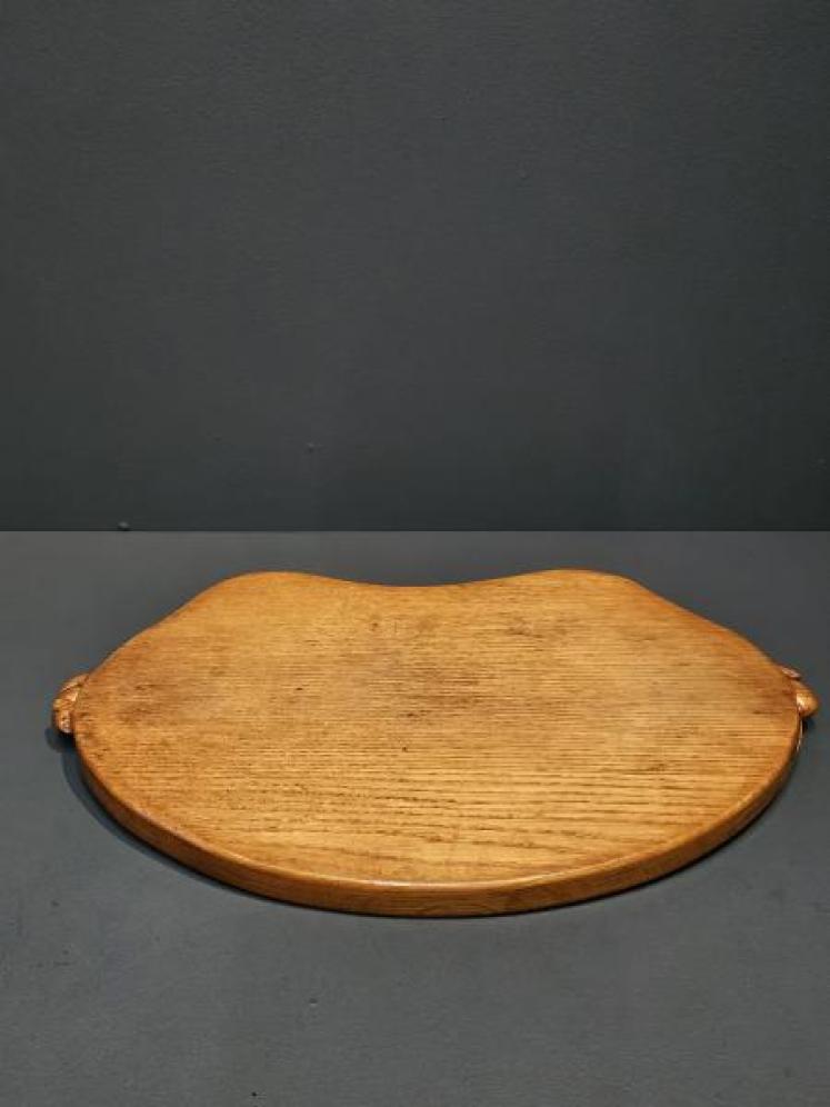 Superb 1950's Mouseman Kidney Shaped Tray - Image 2