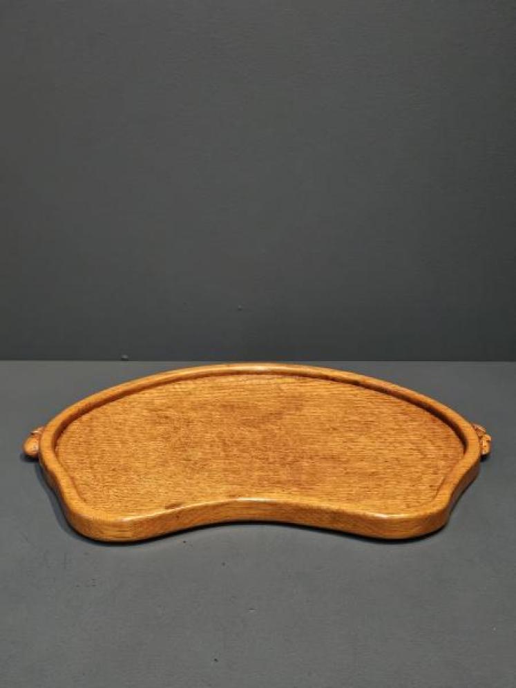 Superb 1950's Mouseman Kidney Shaped Tray - Image 3