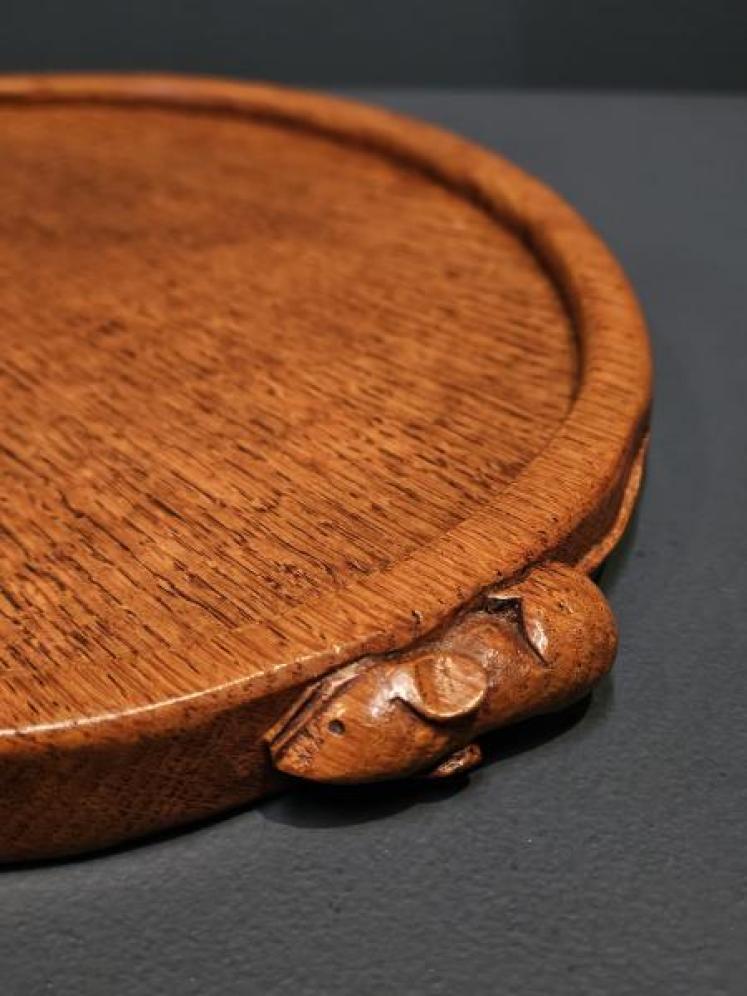 Superb 1950's Mouseman Kidney Shaped Tray - Image 5