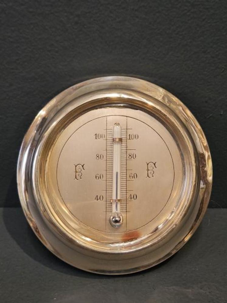 Edwardian Silver Desk Top Thermometer - Image 5
