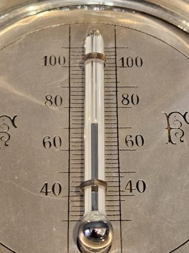 Edwardian Silver Desk Top Thermometer - Image 6