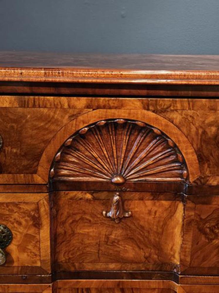 Superb Edwardian Walnut Tallboy Chest - Image 4