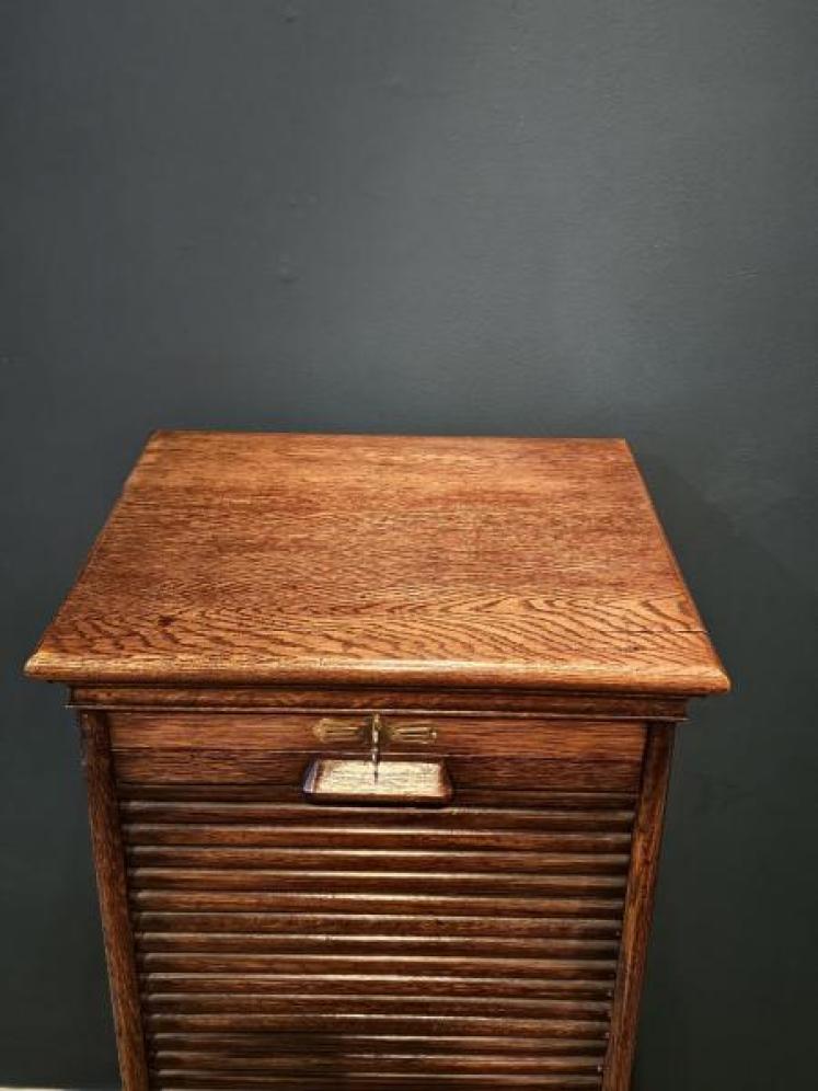 Edwardian Solid Oak File Cabinet - Image 7