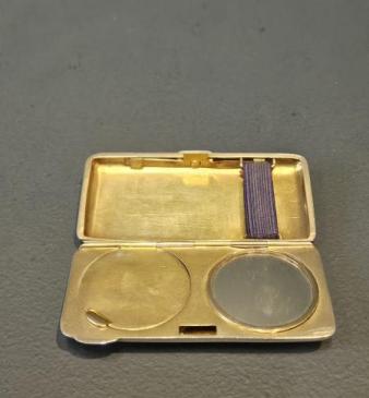 Silver Compact and Cheroot Case
