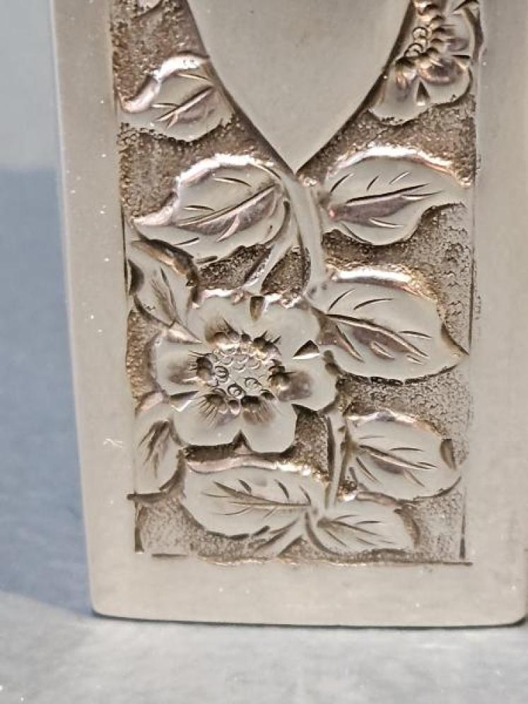 Victorian Silver Hinged Top Scent Bottle  - Image 3