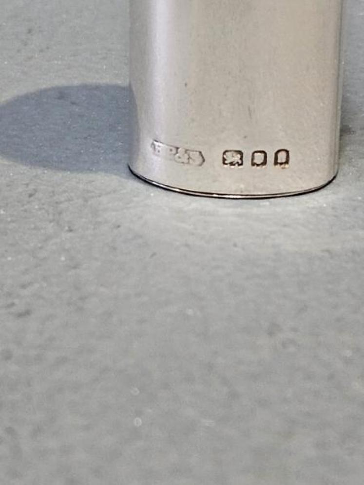 Silver and Turquoise Engine Turned Enamel Scent Bottle  - Image 2