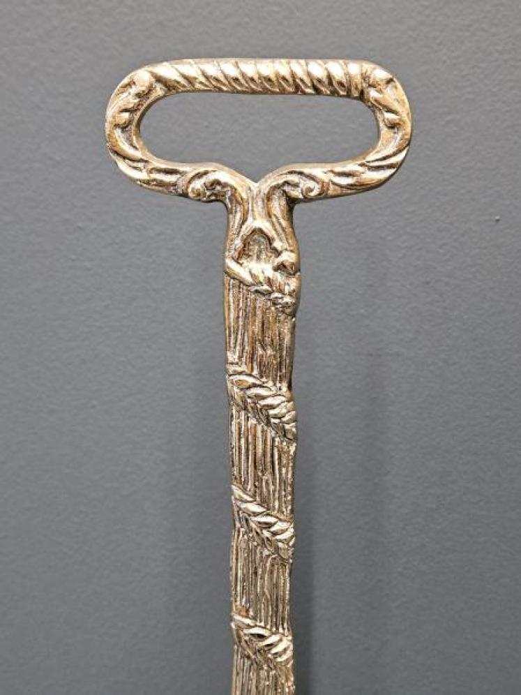 Pair of Victorian Brass Wheatsheaf Door Stops - Image 3