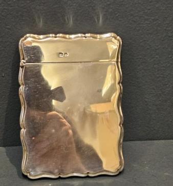 Edwardian Polished Silver Card Case