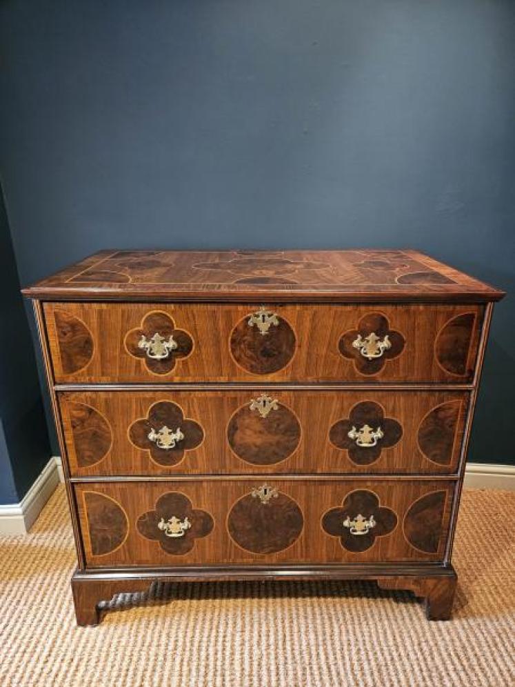 Inlaid Georgian Walnut Chest - Image 1