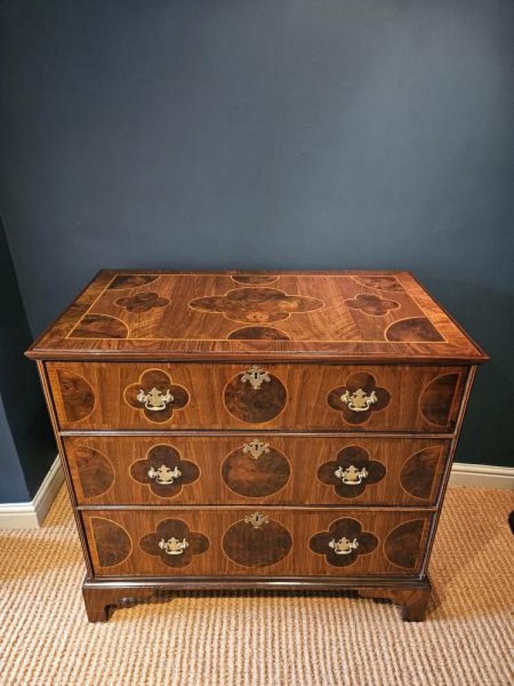 Inlaid Georgian Walnut Chest - Image 2
