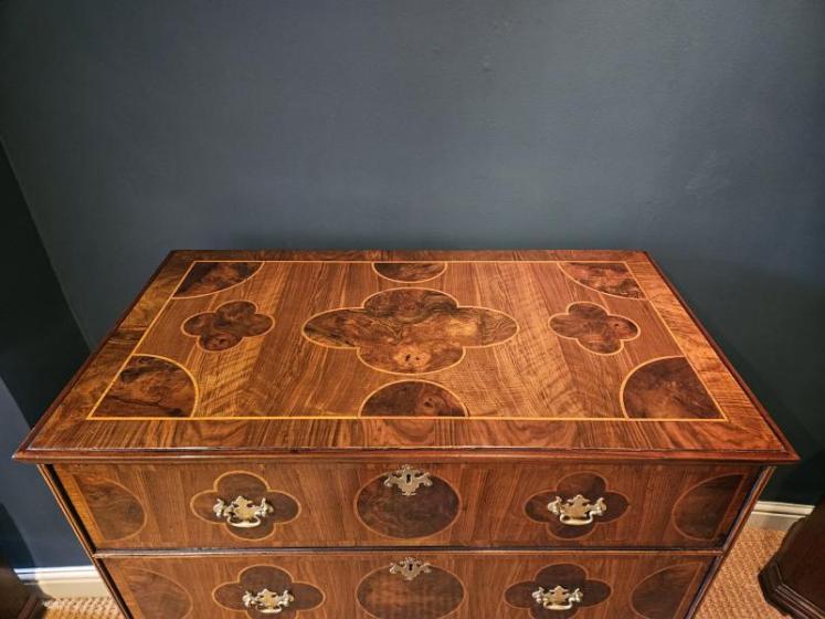 Inlaid Georgian Walnut Chest - Image 3