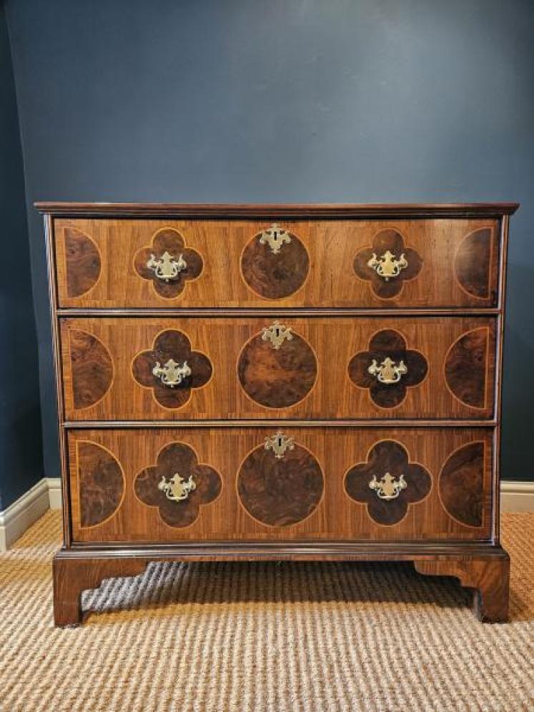 Inlaid Georgian Walnut Chest - Image 4
