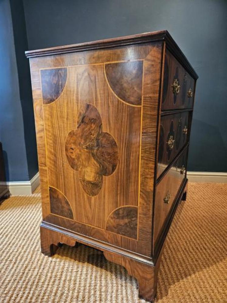 Inlaid Georgian Walnut Chest - Image 6