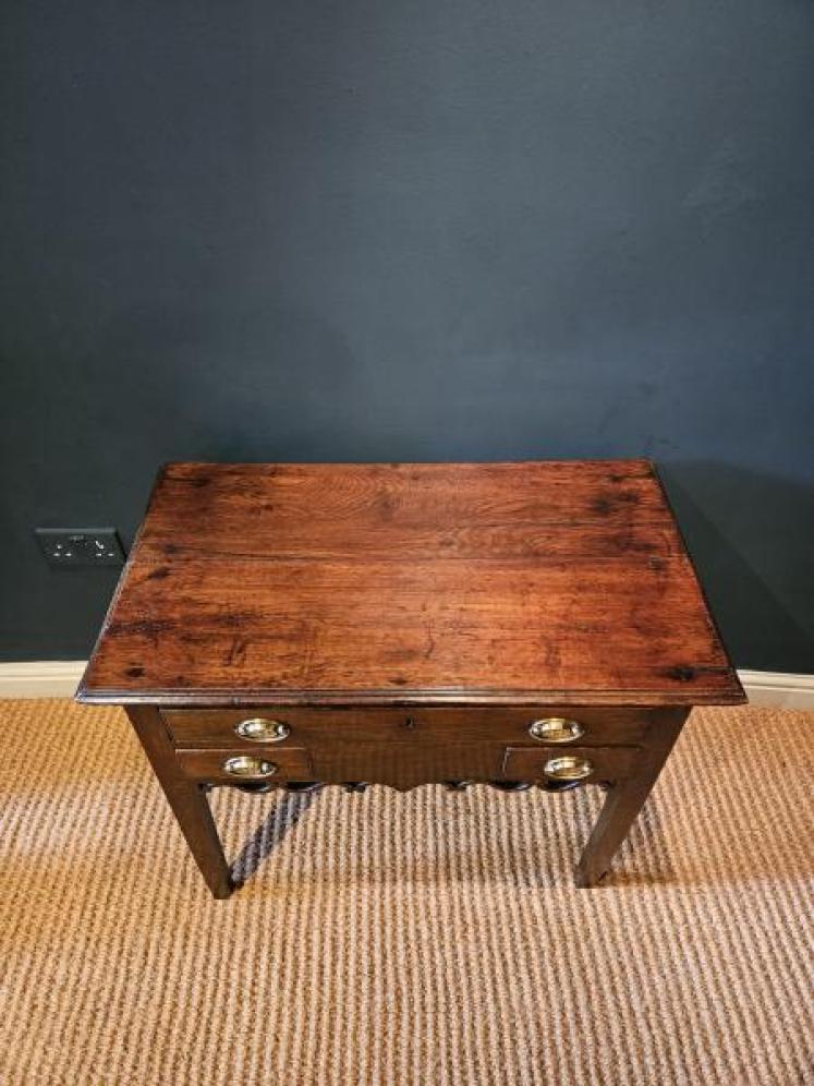 George III Oak Lowboy - Image 4