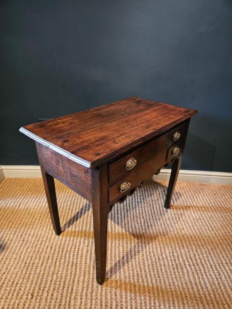 George III Oak Lowboy - Image 5