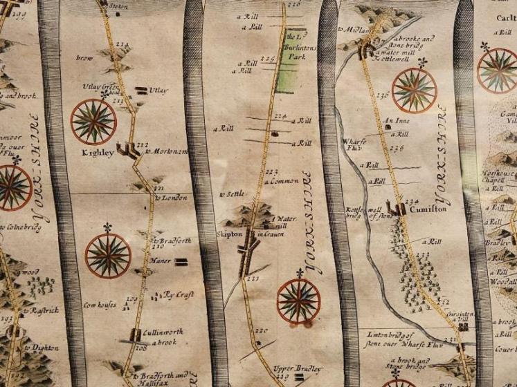 John Ogilby Map 'The Extended Road from Oakham to Richmond' - Image 4