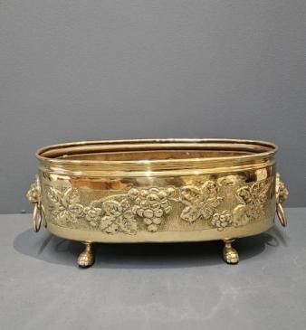 Victorian Brass Grape Vine Border Planter