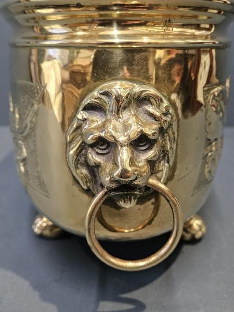 Victorian Brass Grape Vine Border Planter - Image 6