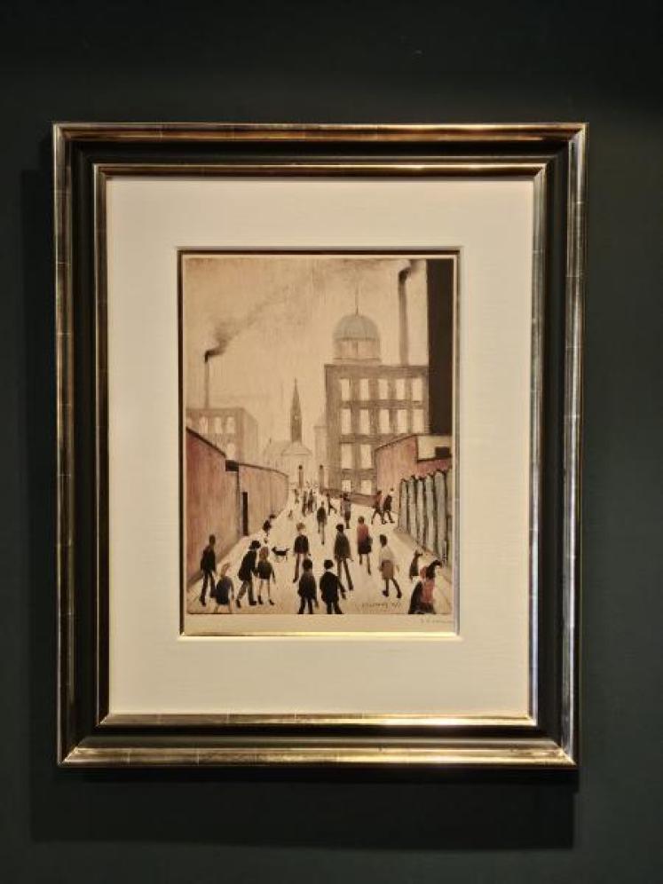 Superb Signed Lowry Print 'Mrs Swindells Picture' - Image 1