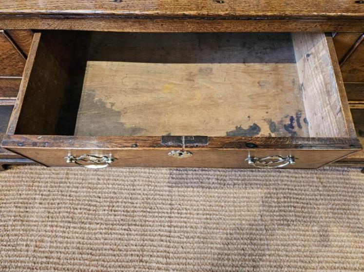 Superb George III Oak Country House Dresser and Rack  - Image 2