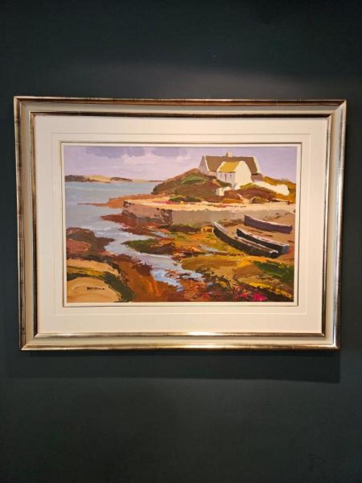 Outstanding Acrylic on Board 'Low tide at Dolan' by Dolland McIntyre - Image 1