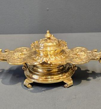 Victorian Brass Ink Stand
