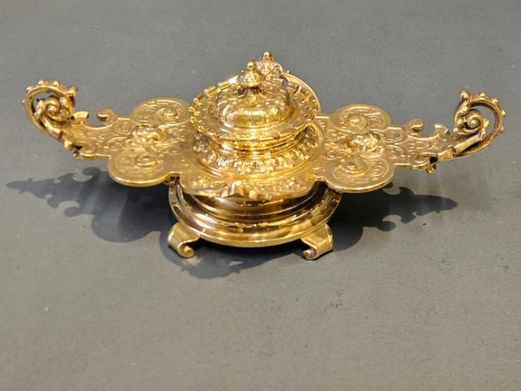 Victorian Brass Ink Stand - Image 2