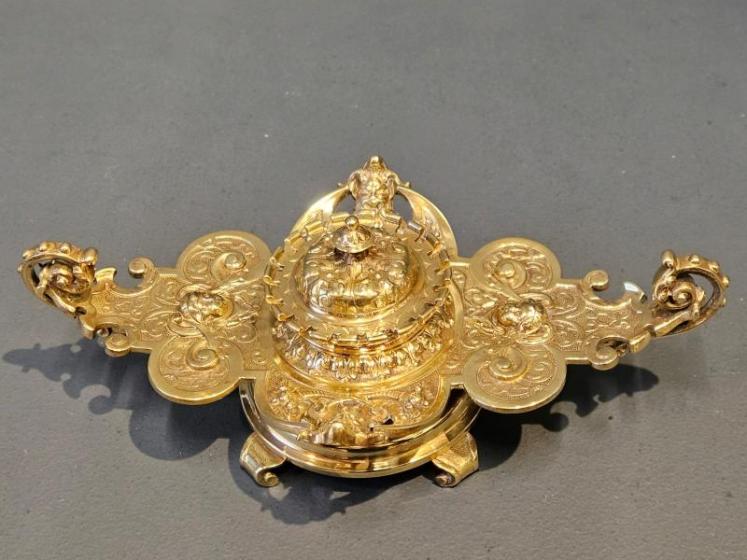 Victorian Brass Ink Stand - Image 3