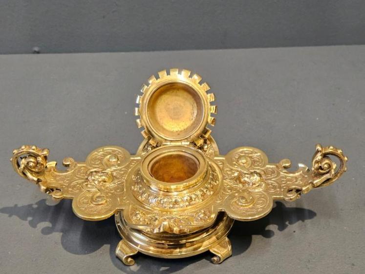 Victorian Brass Ink Stand - Image 5